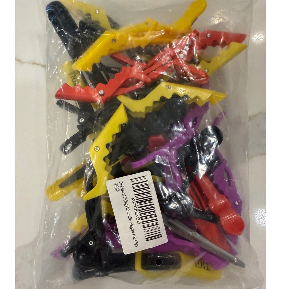 TIGI Professional Styling Alligator Hair Clips Multicolor Sectioning Tools Pack